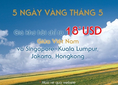Năm ngày vàng mua vé máy bay Vietnam Airlines giá rẻ